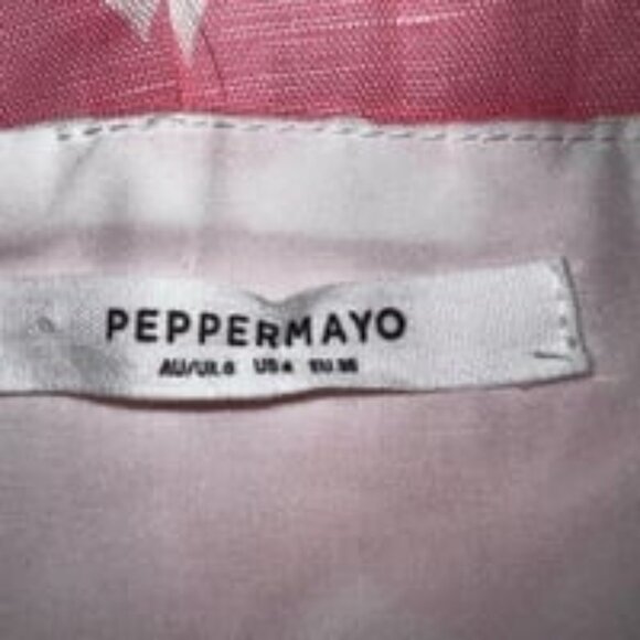 Peppermayo Linen Blend White With Pink Flowers - Picture 6 of 6
